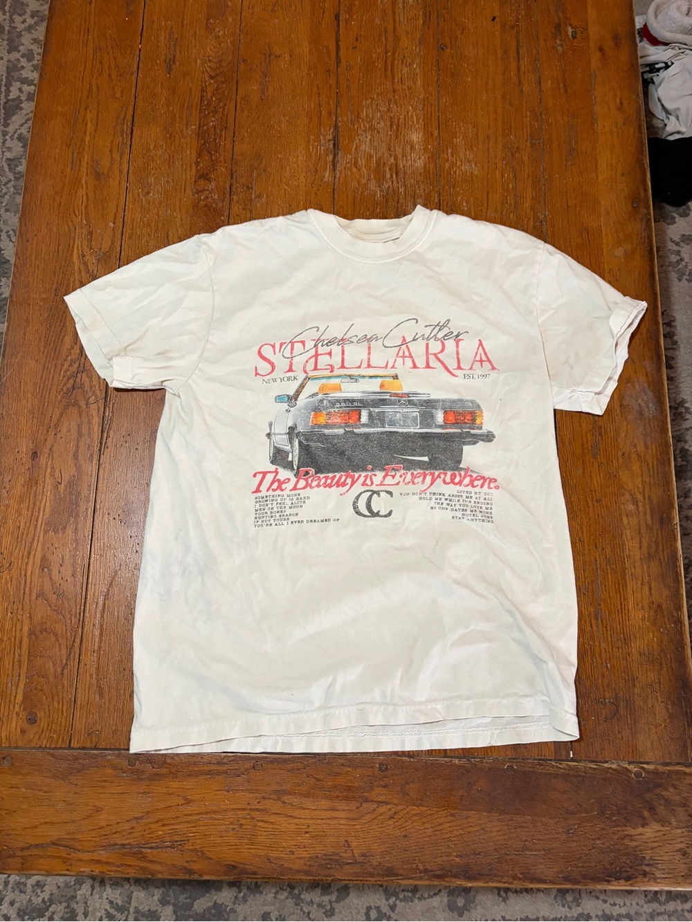 Cream Graphic Short-Sleeve Tee
